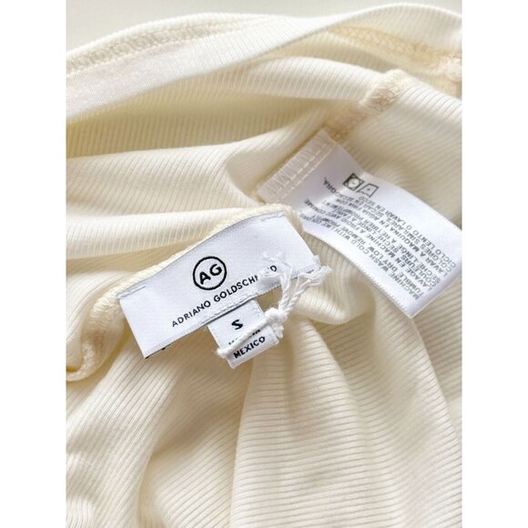 NWOT AG ADRIANO GOLDSCMIED Chels Ivory Dust Jersey Turtleneck T-Shirt, Size S - Picture 12 of 14